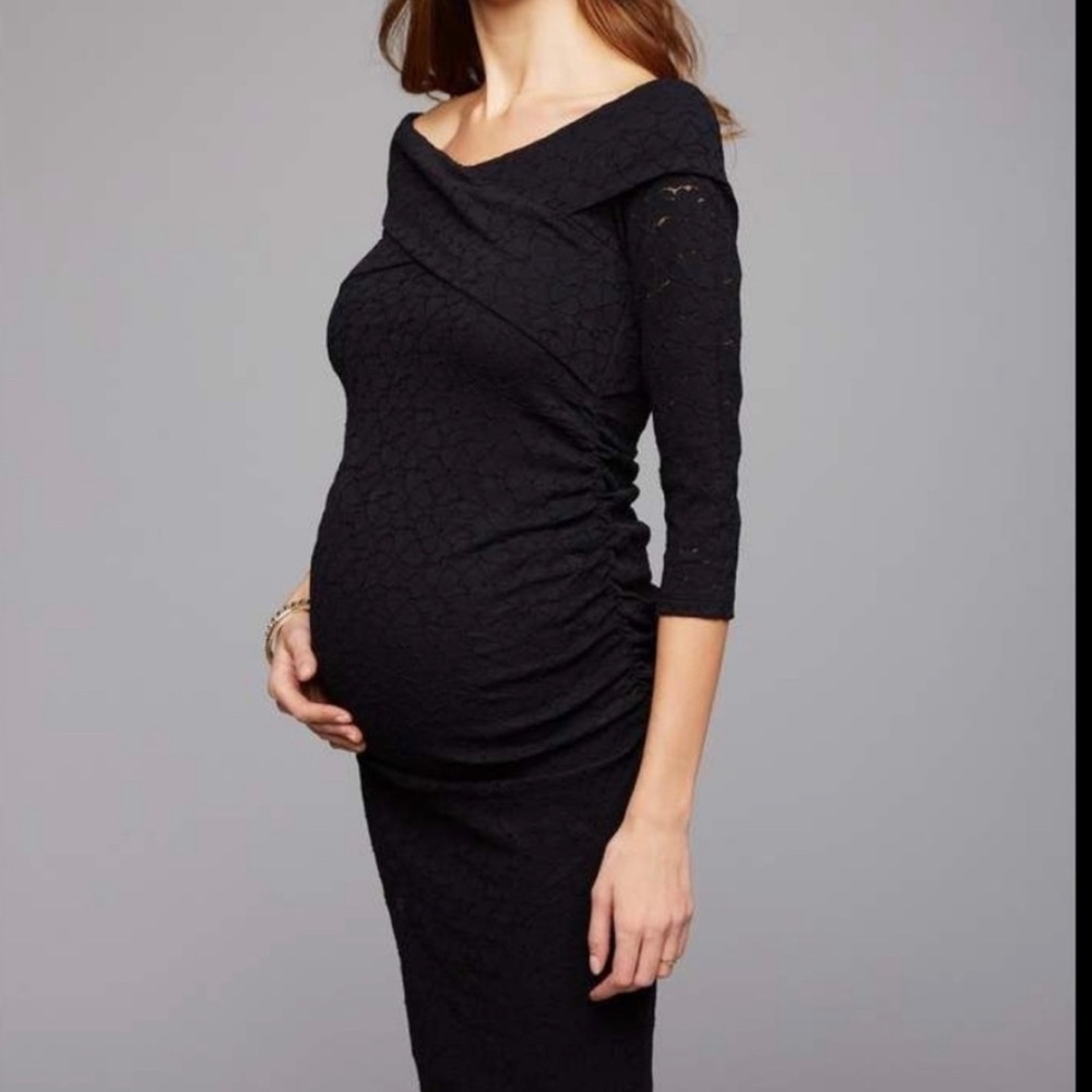 Maternity Lace Midi Dress